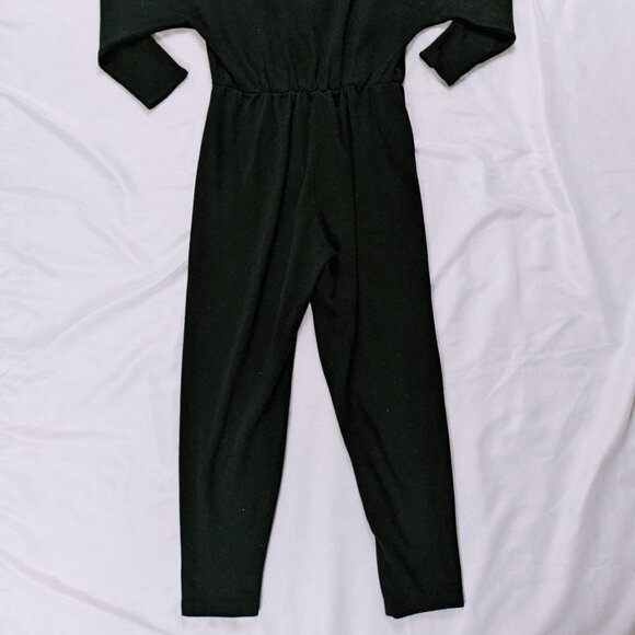 Vintage Byer Too! Black Long Sleeve Jumpsuit Size 11 (Med) Elastic Waist - Picture 4 of 9